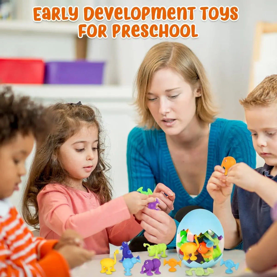 Fun Colorful Silicone Wall Suction Toys - Skaldo & Malin