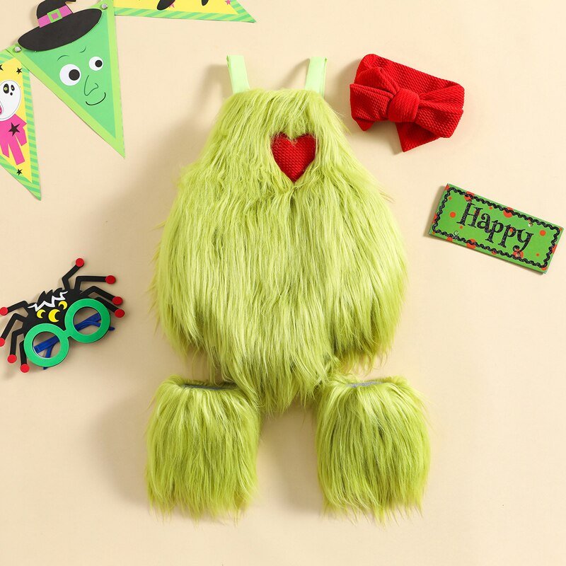 Grinch Costume Set Halloween Baby Toddler 6-24 Months - Skaldo & Malin