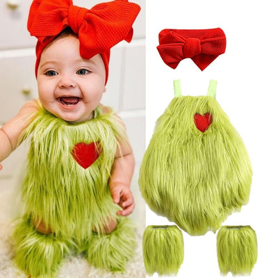 Grinch Costume Set Halloween Baby Toddler 6-24 Months - Skaldo & Malin