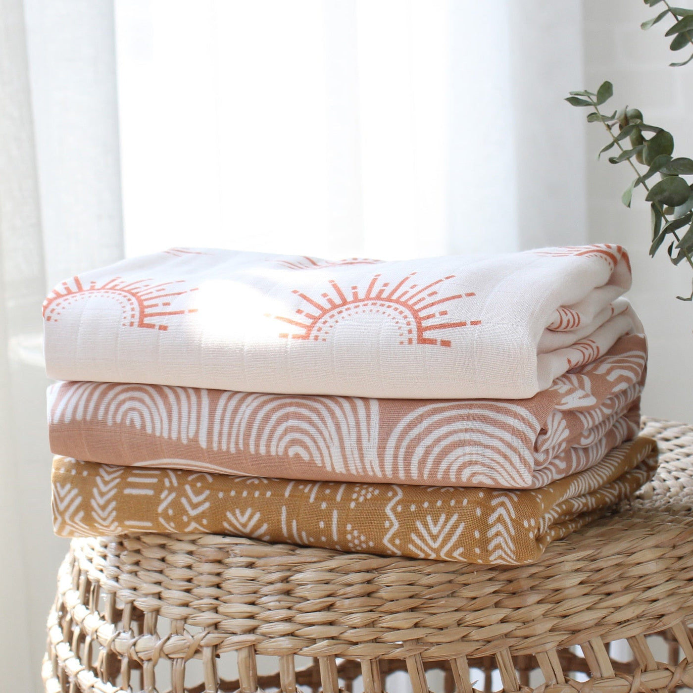 Jensen Muslin Swaddle Blanket Bamboo 2 Layers - Skaldo & Malin