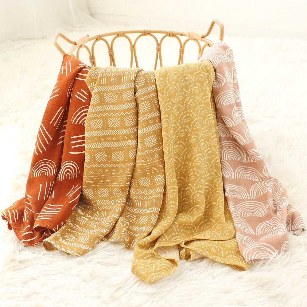 Jensen Muslin Swaddle Blanket Bamboo 2 Layers - Skaldo & Malin
