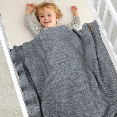 Knitted Soft Stroller Wrap Blanket - Skaldo & Malin