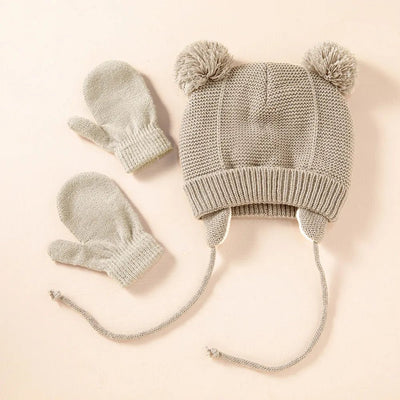 Knitted Winter Beanie and Glove Set - Skaldo & Malin