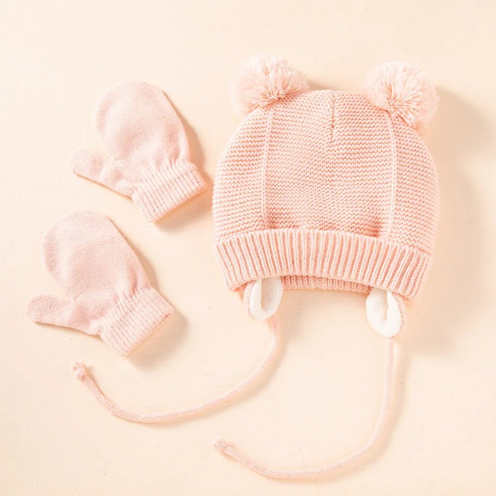 Knitted Winter Beanie and Glove Set - Skaldo & Malin