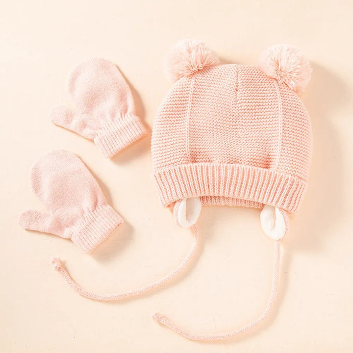 Knitted Winter Beanie and Glove Set - Skaldo & Malin