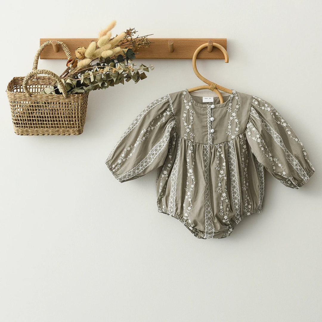 Laced Long Sleeve Romper 0-24 Months - Skaldo & Malin
