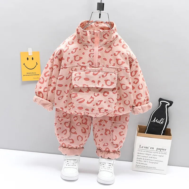 Leopard Print Tracksuit Set Clothing Baby Kids Toddler 0-4 Years - Skaldo & Malin