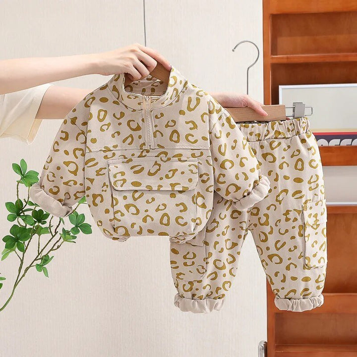 Leopard Print Tracksuit Set Clothing Baby Kids Toddler 0-4 Years - Skaldo & Malin