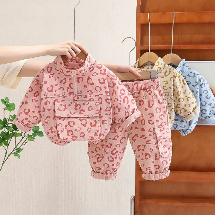 Leopard Print Tracksuit Set Clothing Baby Kids Toddler 0-4 Years - Skaldo & Malin