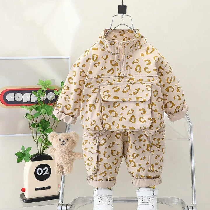 Leopard Print Tracksuit Set Clothing Baby Kids Toddler 0-4 Years - Skaldo & Malin
