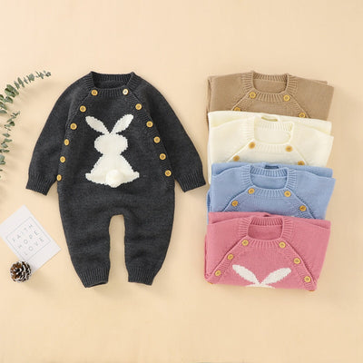 Little Bunny Long Sleeves Playsuit Baby Toddler 6 - 24 Months - Skaldo & Malin