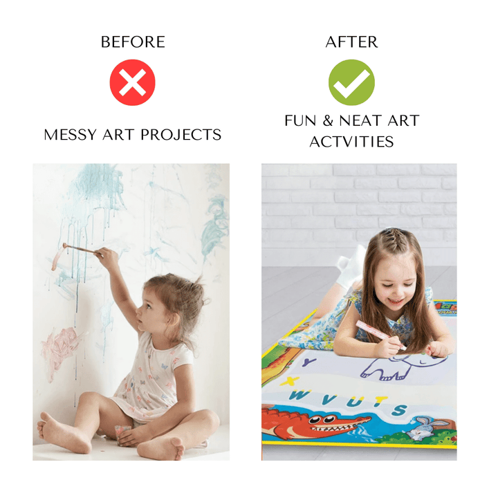 Magic Water Drawing And Coloring Mat - Skaldo & Malin