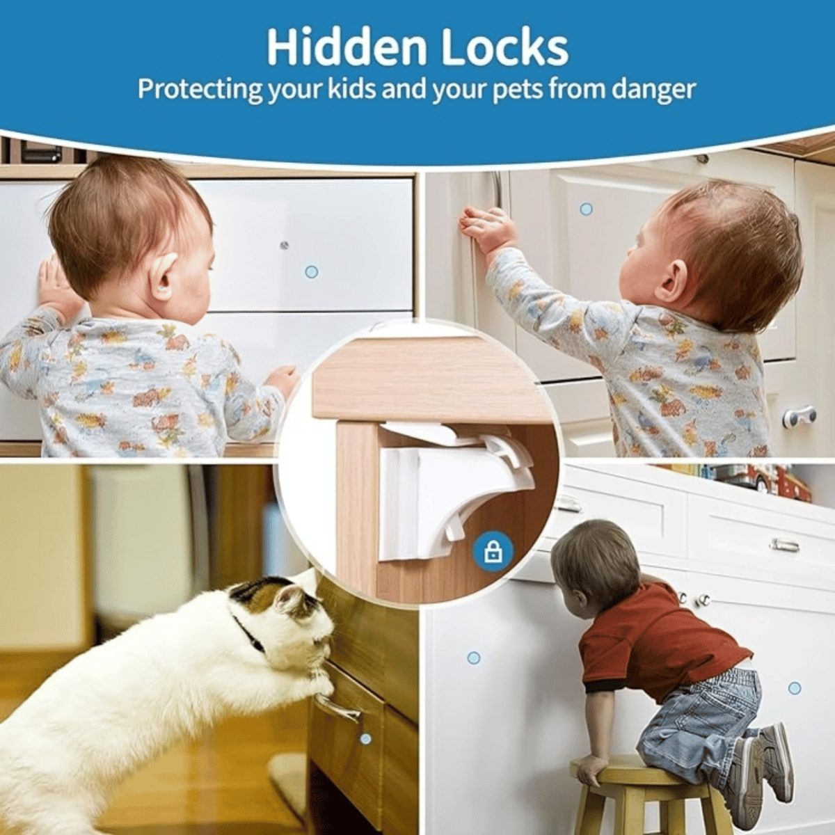 Magnetic Baby Proofing Cabinet Locks 12-Pack - 🎉 50% OFF TODAY - Skaldo & Malin