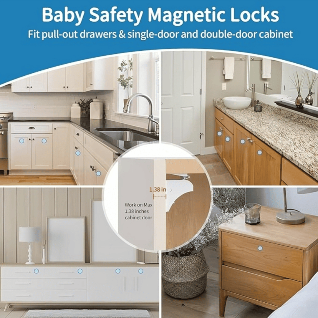 Magnetic Baby Proofing Cabinet Locks 12-Pack - 🎉 50% OFF TODAY - Skaldo & Malin