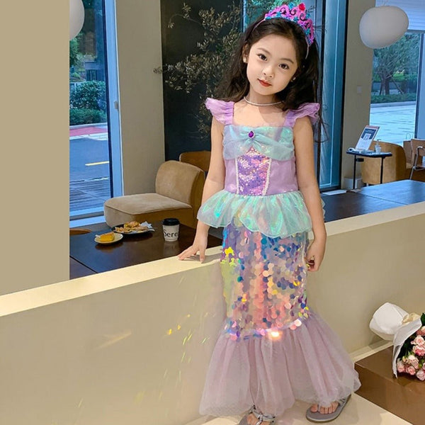 Mermaid Costume Set Halloween Christmas Toddler Kid 2-10 Years Old