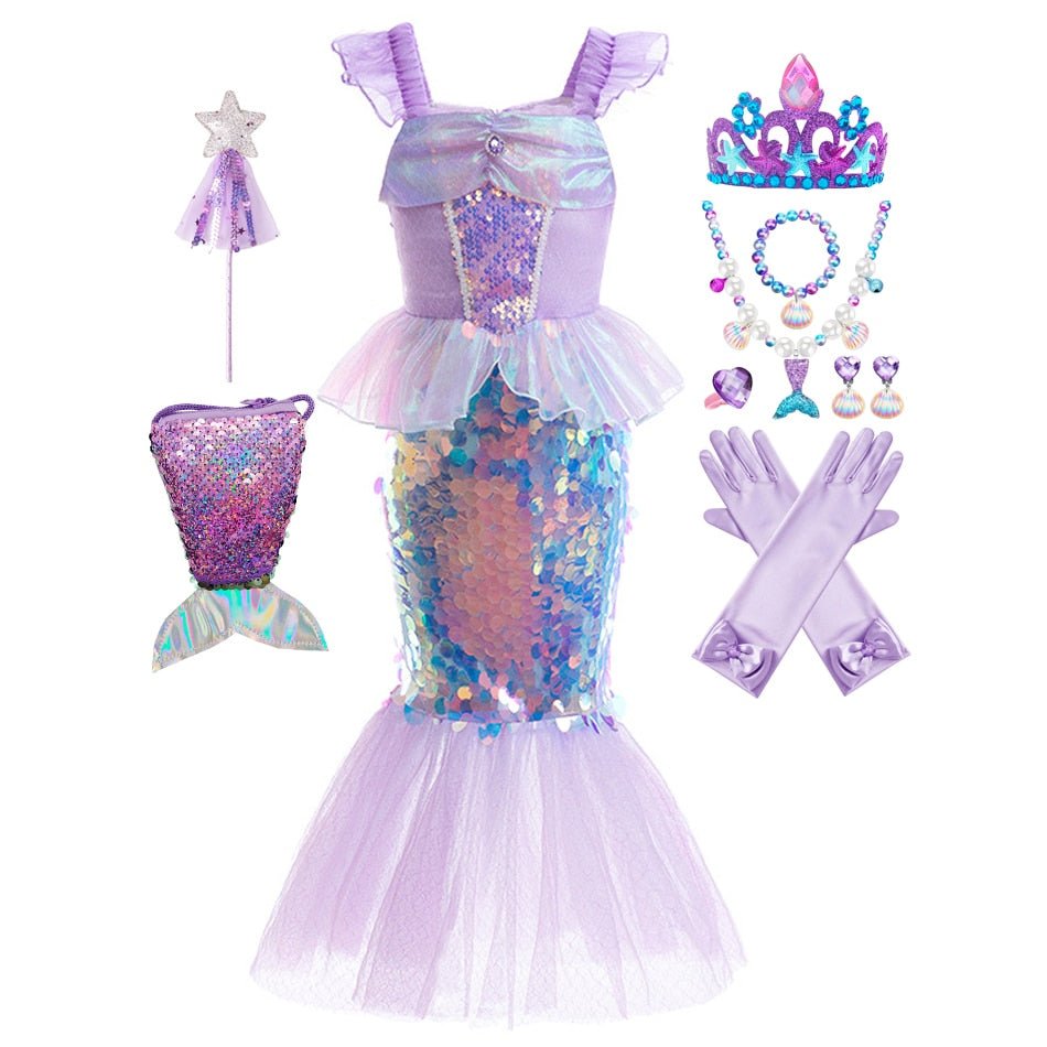 Mermaid Costume Set Halloween Christmas Toddler Kid 2-10 Years Old Skaldo & Malin Mermaid Costume Set Halloween Christmas Toddler Kid 2-10 Years Old Skaldo & Malin