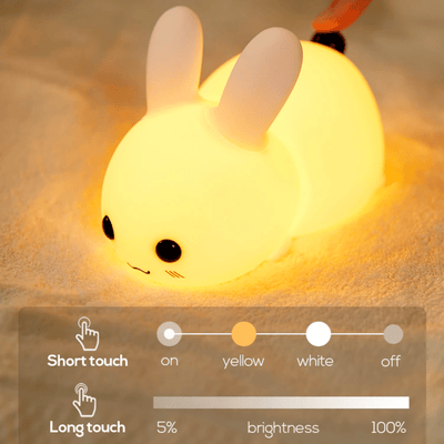 Milo Touch Bunny Night Light for Children - Skaldo & Malin