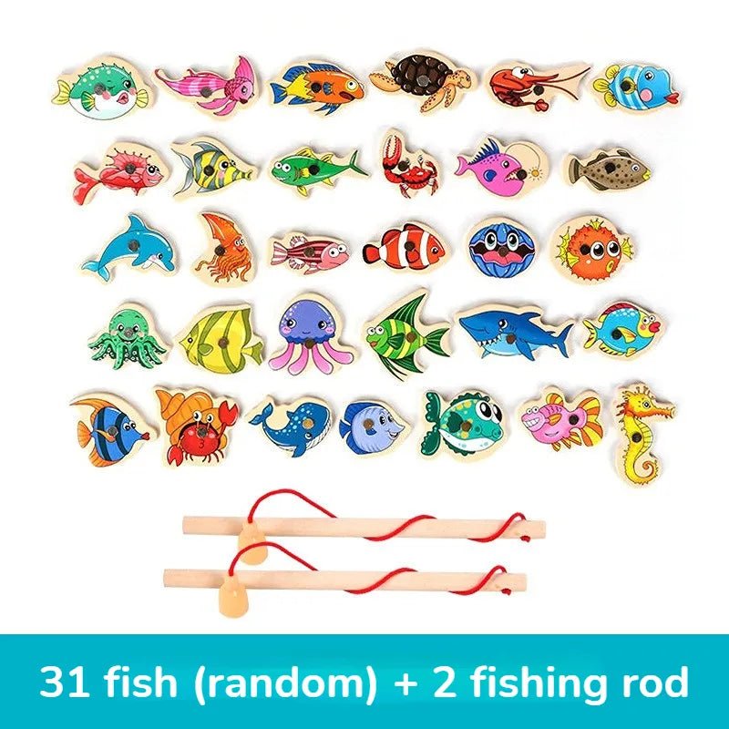 Montessori Wooden Magnetic Fishing Toys - Skaldo & Malin