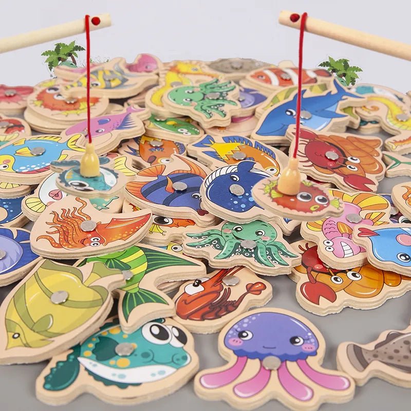 Montessori Wooden Magnetic Fishing Toys - Skaldo & Malin