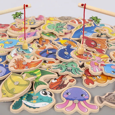 Montessori Wooden Magnetic Fishing Toys - Skaldo & Malin
