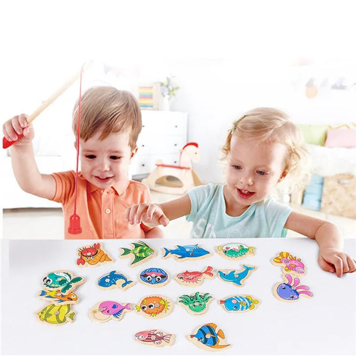 Montessori Wooden Magnetic Fishing Toys - Skaldo & Malin