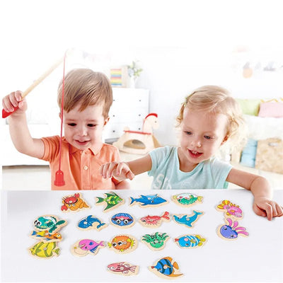 Montessori Wooden Magnetic Fishing Toys - Skaldo & Malin