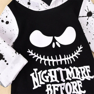 Nightmare Long Sleeve Jumpsuit Hoodies Halloween Baby Toddler 0-18 Months - Skaldo & Malin