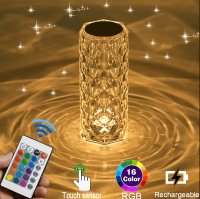 Nora Touch Control Rose Crystal Lamp - Skaldo & Malin