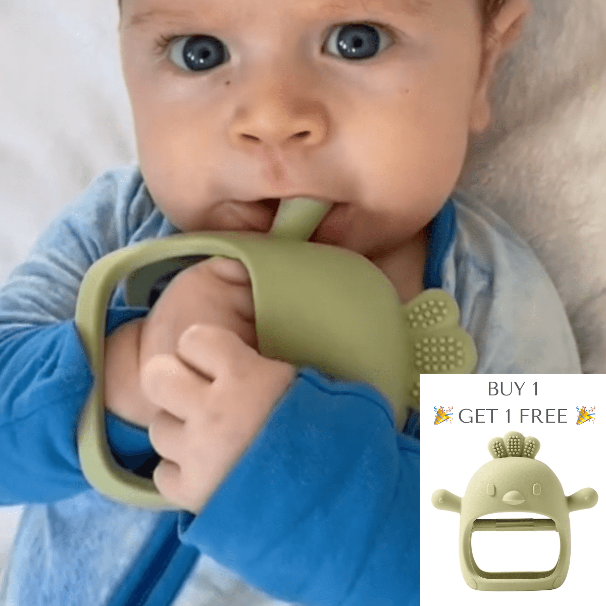 Olaf Silicone Teething Glove - 🎉 Buy 1 Get 1 Free - Skaldo & Malin