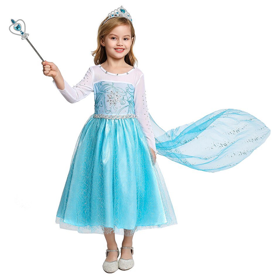 Princess Costume 7pcs Set Halloween Christmas Toddler Kid 2-10 Years Old - Skaldo & Malin