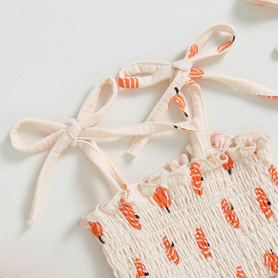 Pumpkin Romper Dress & Headband Set Halloween Baby Toddler 3-18 Months - Skaldo & Malin
