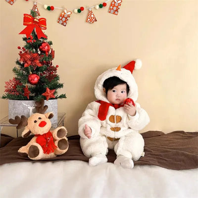 Snowman Outfit Hoodie Overall Baby 0-18 Months - Skaldo & Malin