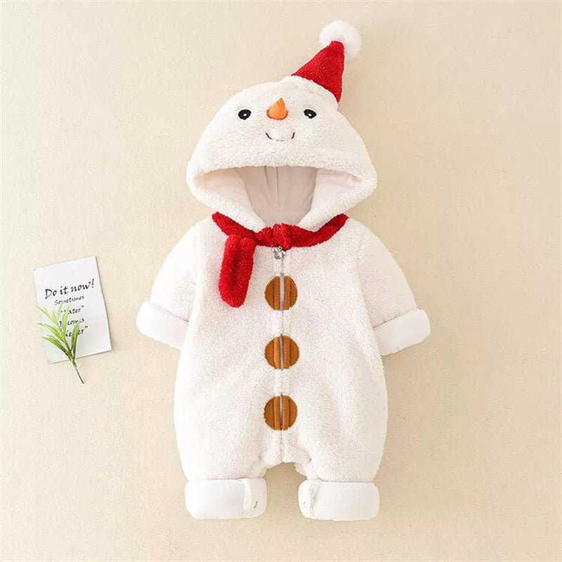 Snowman Outfit Hoodie Overall Baby 0-18 Months - Skaldo & Malin