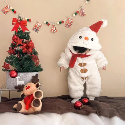 Snowman Outfit Hoodie Overall Baby 0-18 Months - Skaldo & Malin