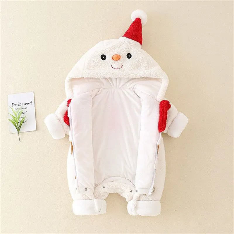 Snowman Outfit Hoodie Overall Baby 0-18 Months - Skaldo & Malin