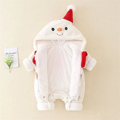 Snowman Outfit Hoodie Overall Baby 0-18 Months - Skaldo & Malin