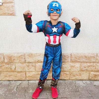 Superhero Costume & Mask Set Halloween Christmas Kid 4-12 Years Old - Skaldo & Malin