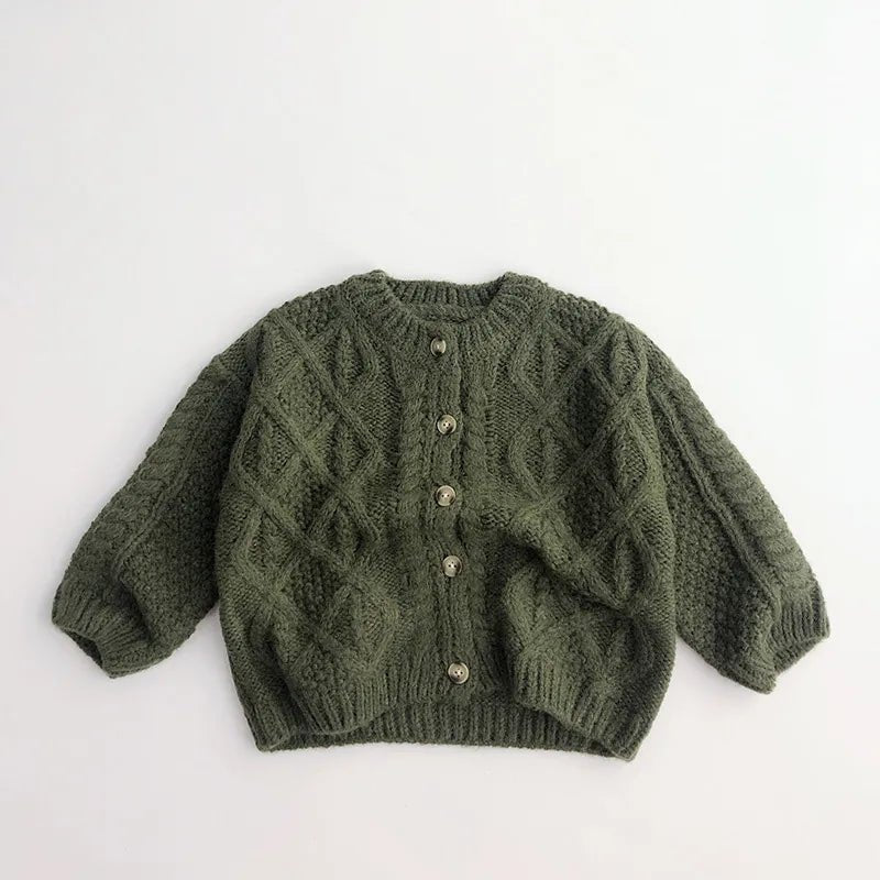 Thick Knitted Cardigan Button-Down Sweater Toddler Kid 1-6 Years - Skaldo & Malin