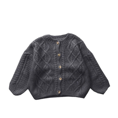 Thick Knitted Cardigan Button-Down Sweater Toddler Kid 1-6 Years - Skaldo & Malin