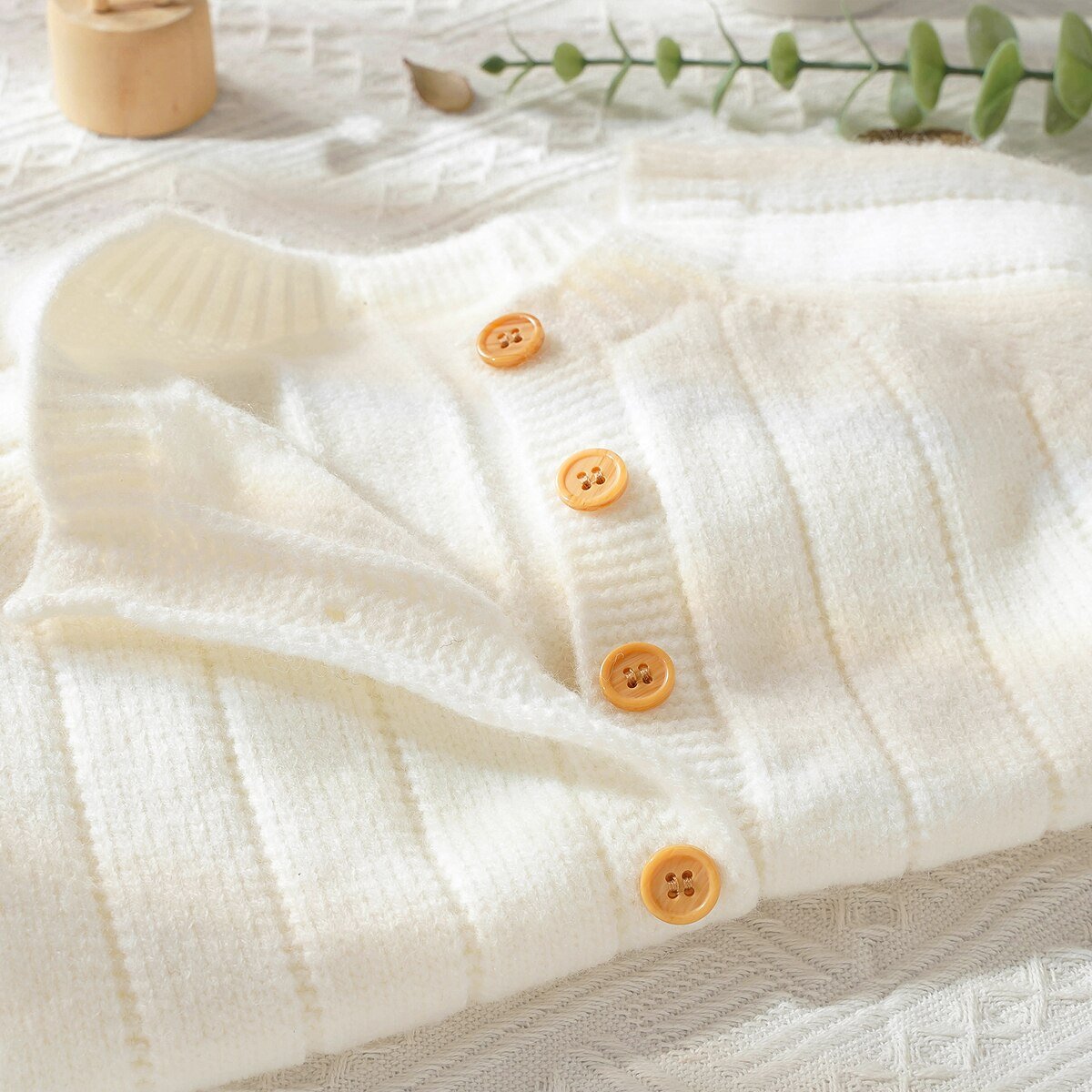 Warm Knitted Button down Onesie & Hat Baby Toddler 0-18 months - Skaldo & Malin