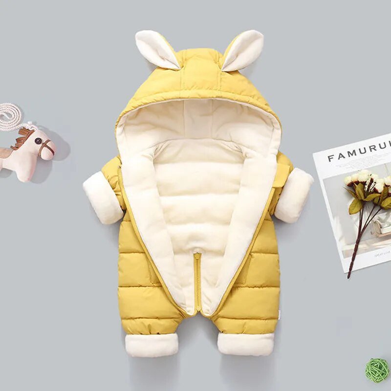 Winter Bunny Cotton-Padded Puffer Snowsuit Baby Toddler 0-3 Years - Skaldo & Malin