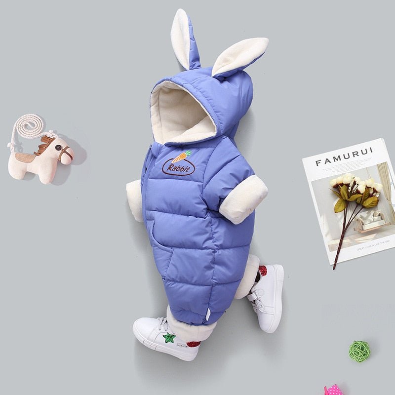Winter Bunny Cotton-Padded Puffer Snowsuit Baby Toddler 0-3 Years - Skaldo & Malin