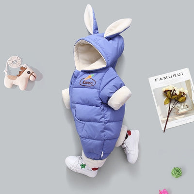 Winter Bunny Cotton-Padded Puffer Snowsuit Baby Toddler 0-3 Years - Skaldo & Malin