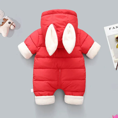 Winter Bunny Cotton-Padded Puffer Snowsuit Baby Toddler 0-3 Years - Skaldo & Malin