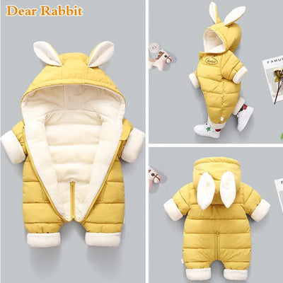 Winter Bunny Cotton-Padded Puffer Snowsuit Baby Toddler 0-3 Years - Skaldo & Malin