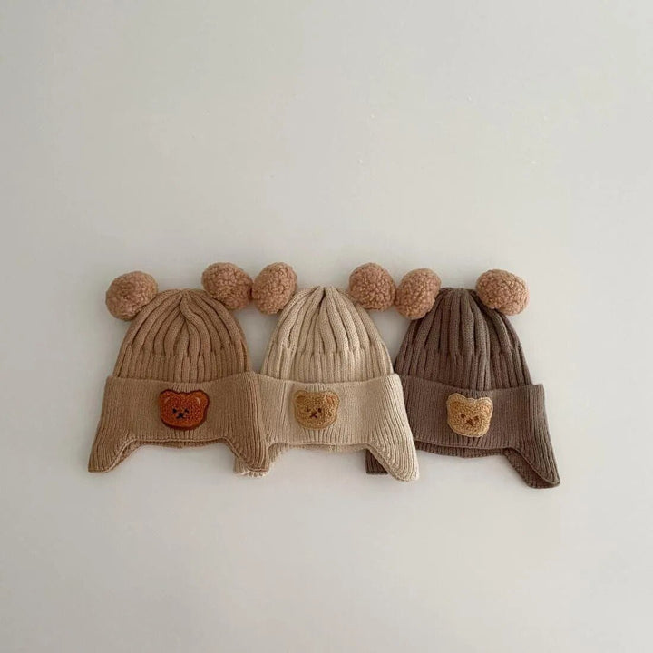 Winter Knitted Bear Beanie Head Gear - Skaldo & Malin