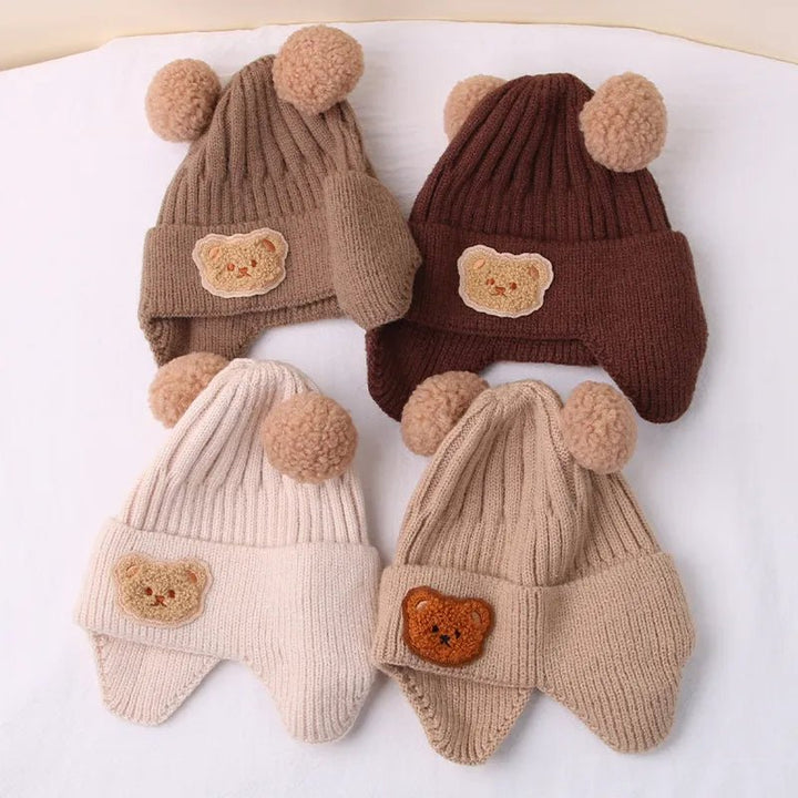 Winter Knitted Bear Beanie Head Gear - Skaldo & Malin