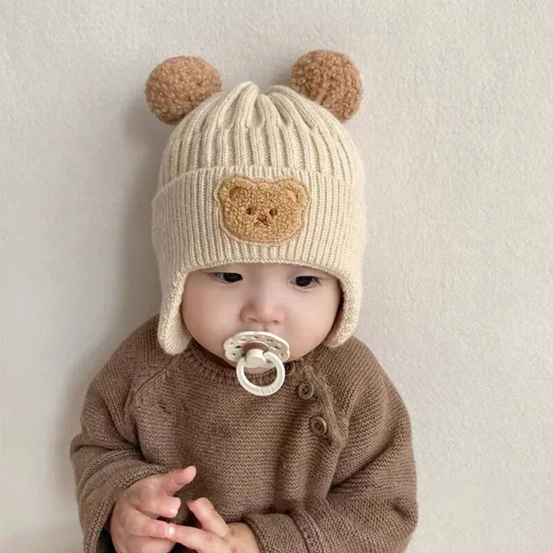 Winter Knitted Bear Beanie Head Gear - Skaldo & Malin