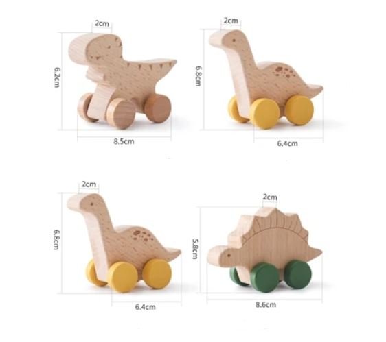 Wooden Dinosaur Toys - Skaldo & Malin