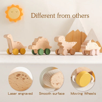 Wooden Dinosaur Toys - Skaldo & Malin